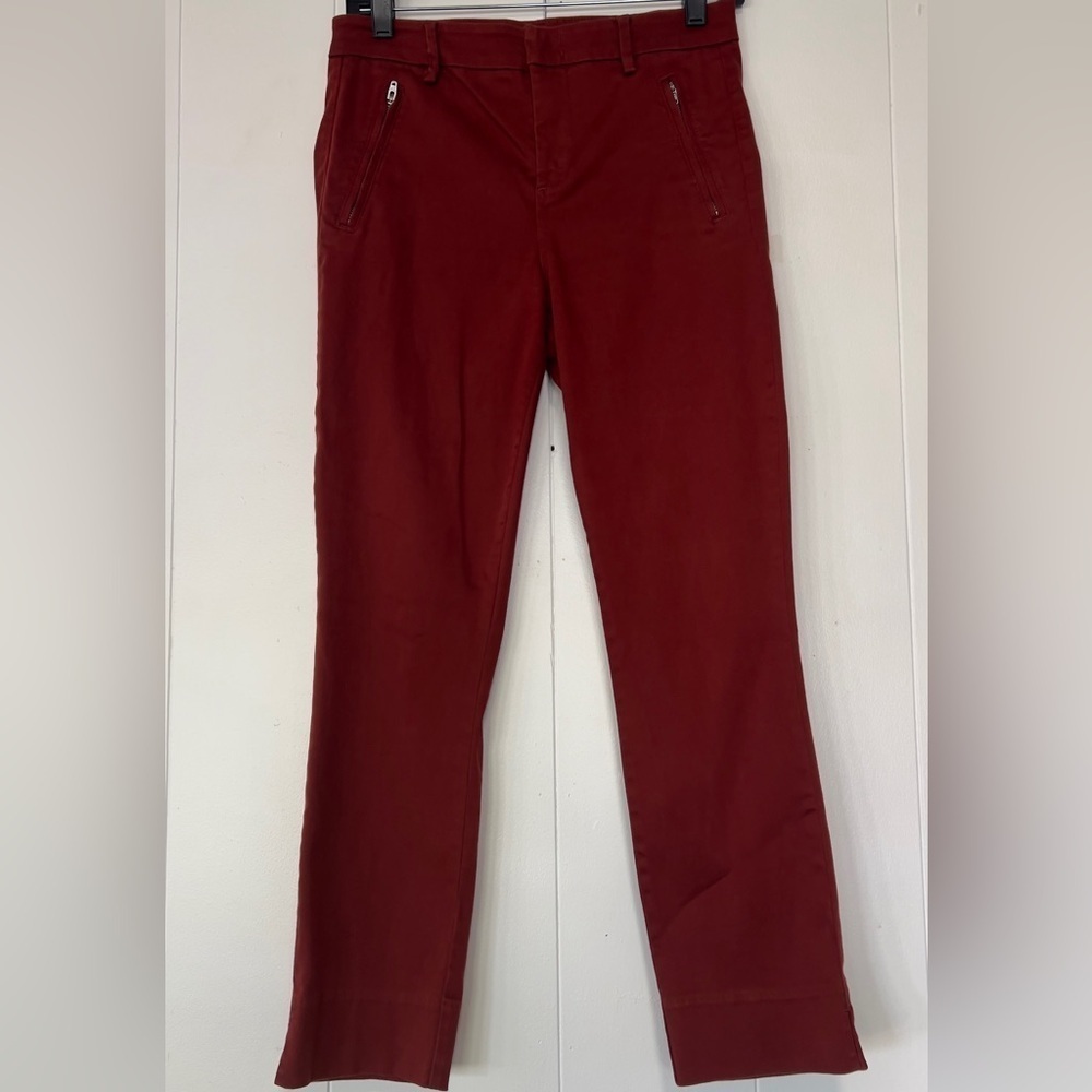 Level 99 Straight Legs Women’s Stretch Slacks Rust Color 072726